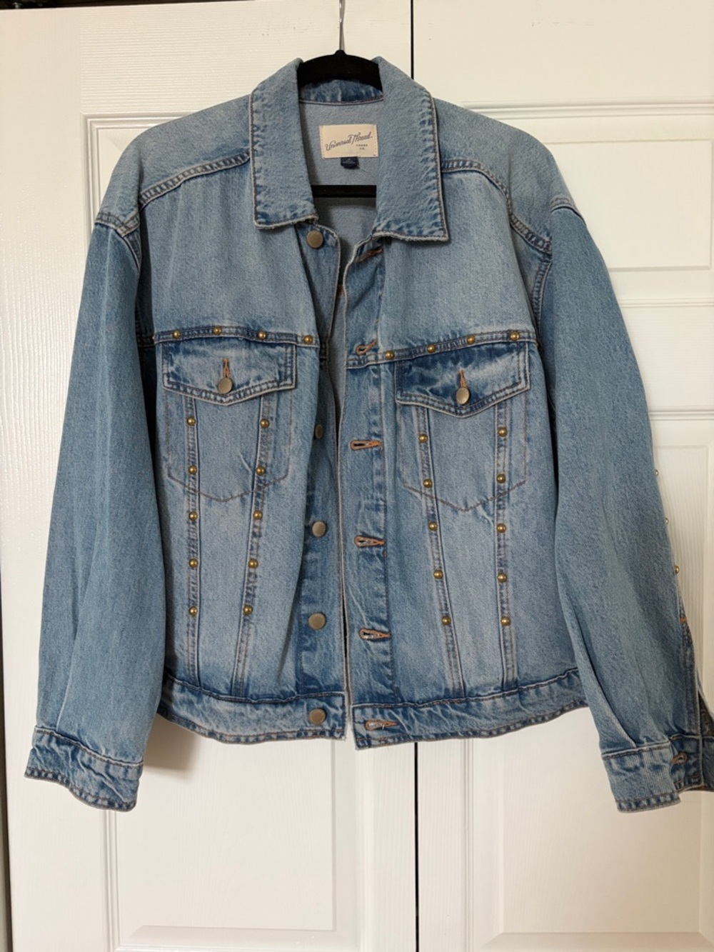 Denim Jacket with Stud Details